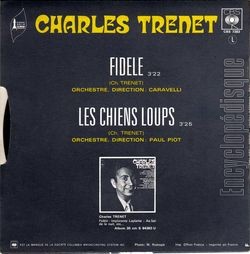 [Pochette de Fidle / Les chiens loups (Charles TRENET) - verso]