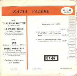 [Pochette de La porte bleue (Katia VALRE) - verso]