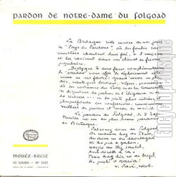 [Pochette de Pardon de Notre-Dame du Folgoad (DOCUMENT) - verso]