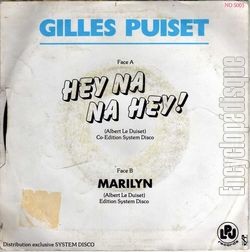 [Pochette de Hey na, na hey ! (Gilles PUISET) - verso]