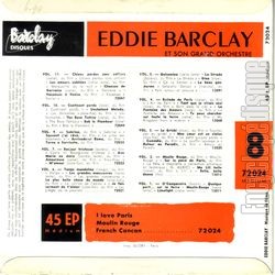 [Pochette de N 8 - I love Paris (Eddie BARCLAY) - verso]