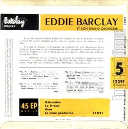 [Pochette de n 5 - Gelsomina (Eddie BARCLAY) - verso]