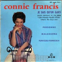 [Pochette de Connie FRANCIS -  Je sais qu’un gars  (Les FRANCOPHILES)]