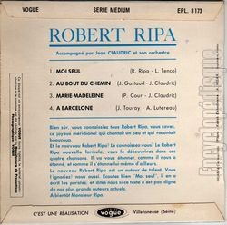 [Pochette de Moi seul (Robert RIPA) - verso]