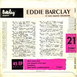 [Pochette de N21 : Que sera sera (Eddie BARCLAY) - verso]