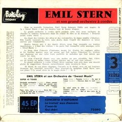 [Pochette de Concerto d’automne (Emil STERN) - verso]