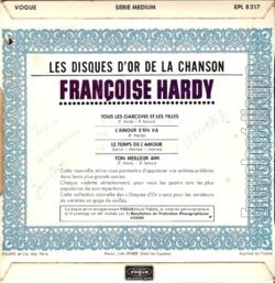 [Pochette de Les disques d’or de la chanson (Franoise HARDY) - verso]