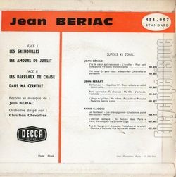 [Pochette de Les grenouilles (Jean BRIAC) - verso]