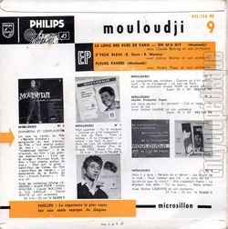 [Pochette de Le long des rues de Paris (MOULOUDJI) - verso]