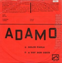 [Pochette de Dolce Paola (Salvatore ADAMO) - verso]