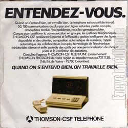 [Pochette de Thomson CSF Tlphone - Le blues du standard (PUBLICIT) - verso]