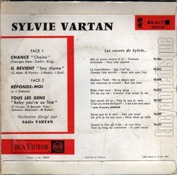 [Pochette de Chance (Sylvie VARTAN) - verso]