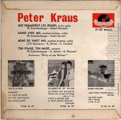 [Pochette de Peter KRAUS -  Que demandent les jeunes  (Les FRANCOPHILES) - verso]