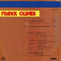 [Pochette de Je t’aime vraiment (Franck OLIVIER) - verso]