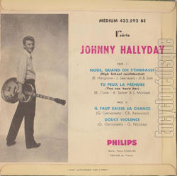 [Pochette de Douce violence - 1re srie (Johnny HALLYDAY) - verso]