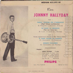 [Pochette de Nous, quand on s’embrasse - 1re srie (Johnny HALLYDAY) - verso]