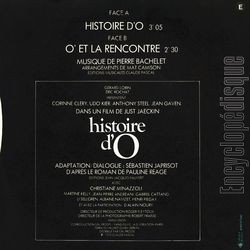 [Pochette de Histoire d’O (B.O.F.  Films ) - verso]