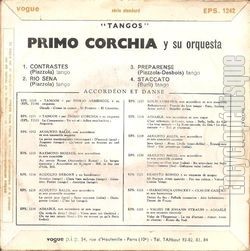 [Pochette de Tango (Primo CORCHIA) - verso]