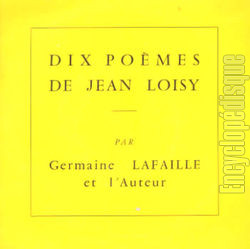 [Pochette de Dix pomes de Jean Loisy (DICTION)]