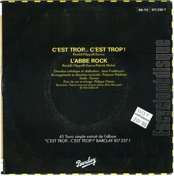 [Pochette de C’est trop… C’est trop (Les CHARLOTS) - verso]