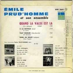 [Pochette de Quand la valse est l (mile PRUD’HOMME) - verso]