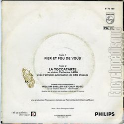 [Pochette de Fier et fou de vous (William SHELLER) - verso]