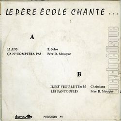 [Pochette de 15 ans (Le PRE COLE) - verso]