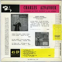 [Pochette de Je m’voyais dj (Charles AZNAVOUR) - verso]