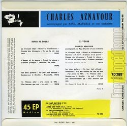 [Pochette de Il faut savoir (Charles AZNAVOUR) - verso]