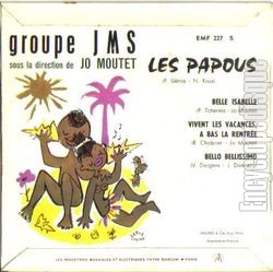 [Pochette de Les papous (GROUPE J.M.S. (JMS)) - verso]