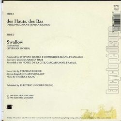 [Pochette de Des Hauts, des Bas (Stephan EICHER) - verso]