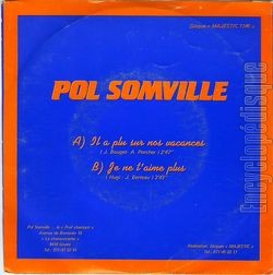 [Pochette de Il a plu sur nos vacances (Pol SOMVILLE) - verso]