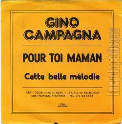 [Pochette de Pour toi maman (Gino CAMPAGNA) - verso]