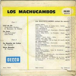 [Pochette de Ciel de lit (Los MACHUCAMBOS) - verso]