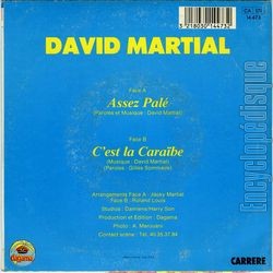 [Pochette de Assez pal (David MARTIAL) - verso]