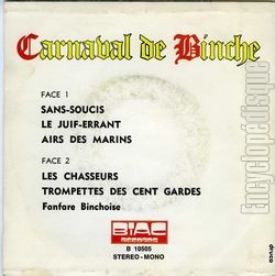 [Pochette de Carnaval de Binche (FANFARE BINCHOISE) - verso]