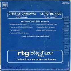 [Pochette de C’est le carnaval (Monique BLANC et Jean-Robert MORGAN) - verso]