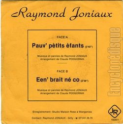 [Pochette de Pauv’ ptits fants (Raymond JONIAUX) - verso]