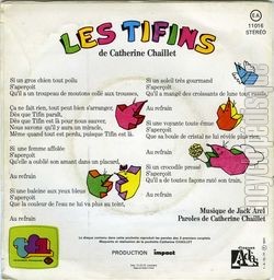 [Pochette de La chanson des Tifins (T.V. (Tlvision)) - verso]