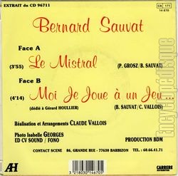 [Pochette de Le mistral (Bernard SAUVAT) - verso]