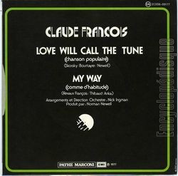 [Pochette de Love will call the tune (version anglaise) (Claude FRANOIS) - verso]