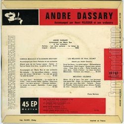 [Pochette de Les cloches des Pyrnes (Andr DASSARY) - verso]