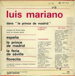 [Pochette de Espaa (Luis MARIANO) - verso]