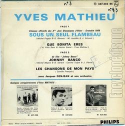 [Pochette de Sous un seul flambeau (Yves MATHIEU) - verso]