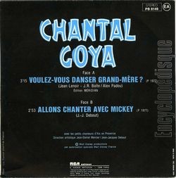 [Pochette de Voulez-vous danser Grand-Mre (Chantal GOYA) - verso]