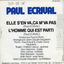 [Pochette de Elle s’en va, a m’va pas (Paul CRIVAL) - verso]