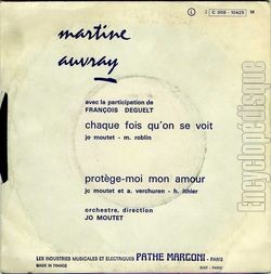 [Pochette de Chaque fois qu’on se voit (Martine AUVRAY et Franois DEGUELT) - verso]