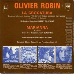 [Pochette de La crocatuba (Olivier ROBIN) - verso]