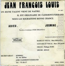 [Pochette de Adieu (Jean-Franois LOUIS) - verso]