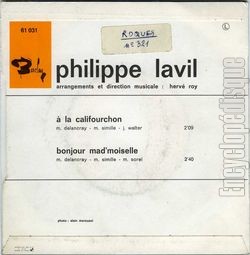 [Pochette de  la califourchon (Philippe LAVIL) - verso]